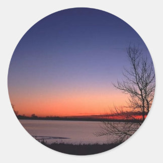 Adesivo Redondo Lago Sunrise