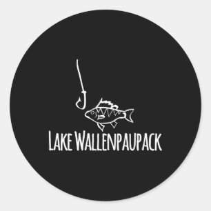 Adesivo Redondo Lago Wallenpaupack Peixe Bonito Bobo Gancho de Pes