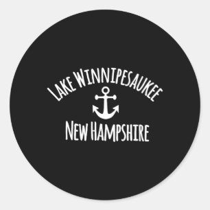 Adesivo Redondo Lago Winnipesaukee Vela Náutica Náutica