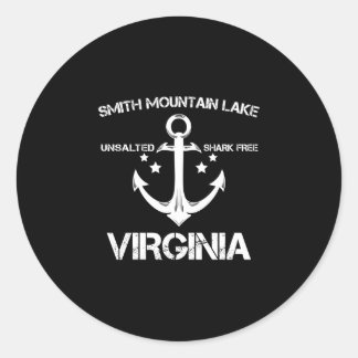 Adesivo Redondo lagoa da montanha smith virginia engraçado pesca a