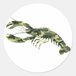 Adesivo Redondo Lagosta de Camouflage Silhouette