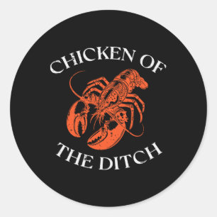 Adesivo Redondo Lagostim Frango Do Ditch Crawfish Cajun Homens M