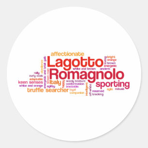 Adesivo Redondo Lagotto Romagnolo