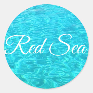 Adesivo Redondo Laguna Azure no mar Vermelho