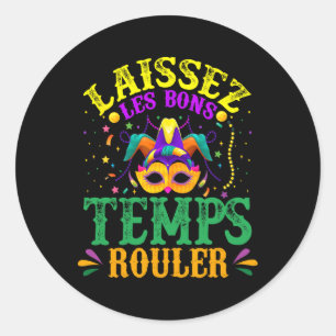 Adesivo Redondo Laissez Les Bons Temps Rouler Mardi Gras 2024