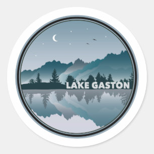 Adesivo Redondo Lake Gaston North Carolina Refletion