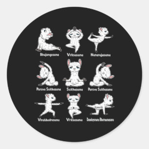 Adesivo Redondo Lama Yoga - Esportes engraçados de alpaca Ginástic