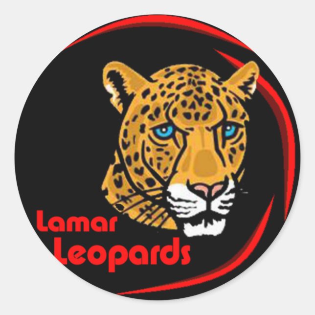 Adesivo Redondo Lamar Leopards Stickers - Pequeno (Frente)