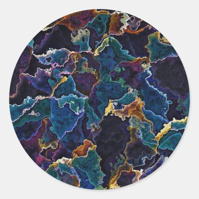 Adesivo Redondo Lamas De Óleo (Frente)