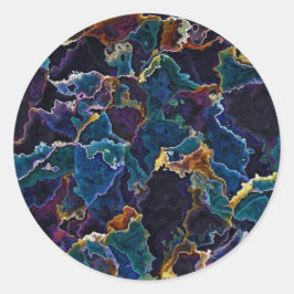 Adesivo Redondo Lamas De Óleo