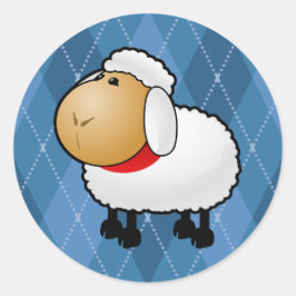 Adesivo Redondo Lamb Stickers