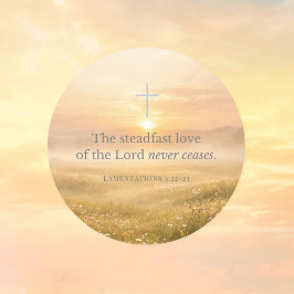Adesivo Redondo Lamentations 3:22 Christian Faith Bible Verse