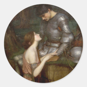 Adesivo Redondo Lamia por John William Waterhouse