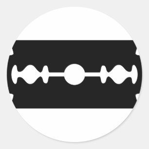 Adesivo Redondo lâmina preta