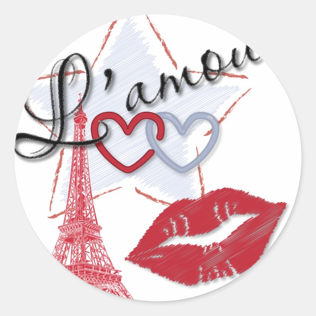 Adesivo Redondo L'amour Sticker (Frente)