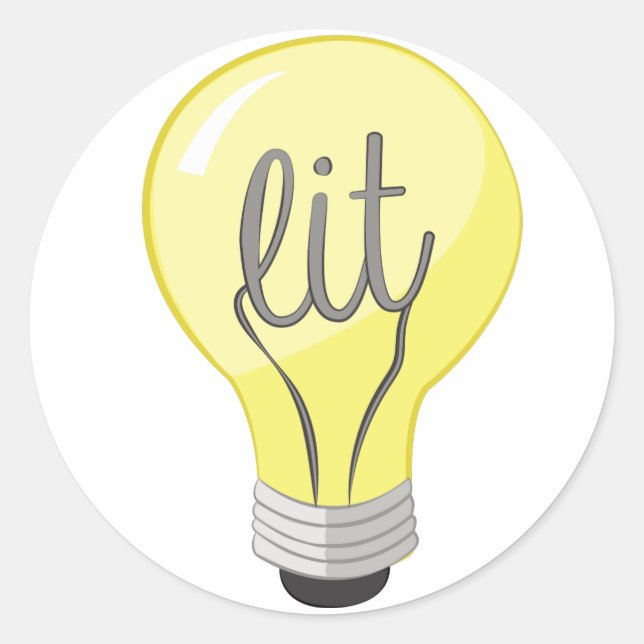 Adesivo Redondo Lâmpada (Frente)