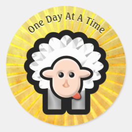 Adesivo Redondo Lâmpada de 12 Passos ao Sol - Personalizada