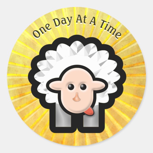 Adesivo Redondo Lâmpada de 12 Passos ao Sol - Personalizada (Frente)