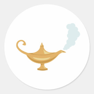 Adesivo Redondo Lâmpada de Aladdin