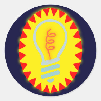 Adesivo Redondo Lâmpada leve bulb