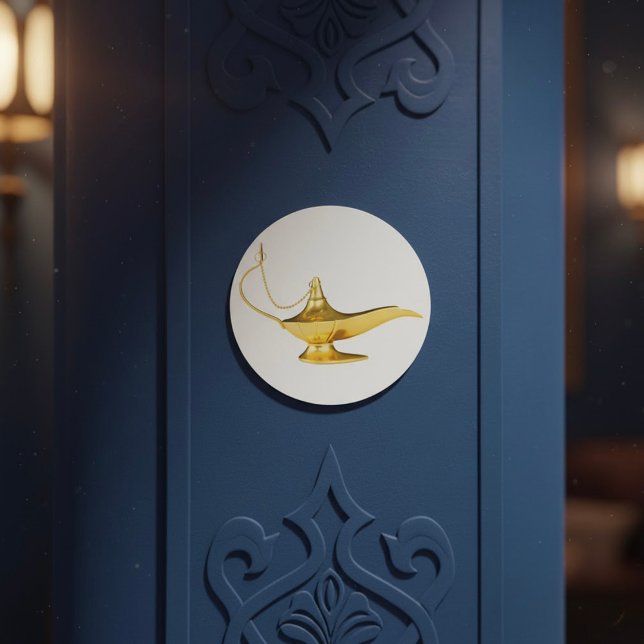 Adesivo Redondo Lâmpada Magic Genie (Criador carregado)