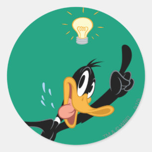 Adesivo Redondo Lâmpada sobre a cabeça do DAFFY DUCK™