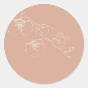 Adesivo Redondo LANA Modern Latté Orchid Invitation Envelope Seal