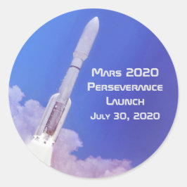 Adesivo Redondo Lançamento da Perseverança em Mars 2020