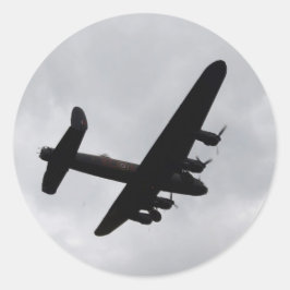 Adesivo Redondo Lancaster Bomber Overhead
