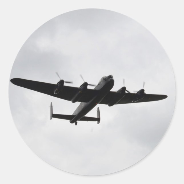 Adesivo Redondo Lancaster Heavy Bomber (Frente)