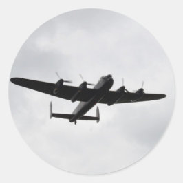 Adesivo Redondo Lancaster Heavy Bomber