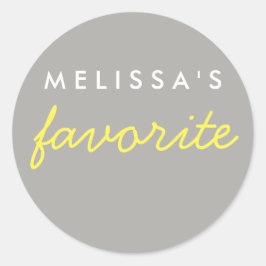 Adesivo Redondo "Lanche" Favorito Dela