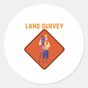 Adesivo Redondo Land Survey