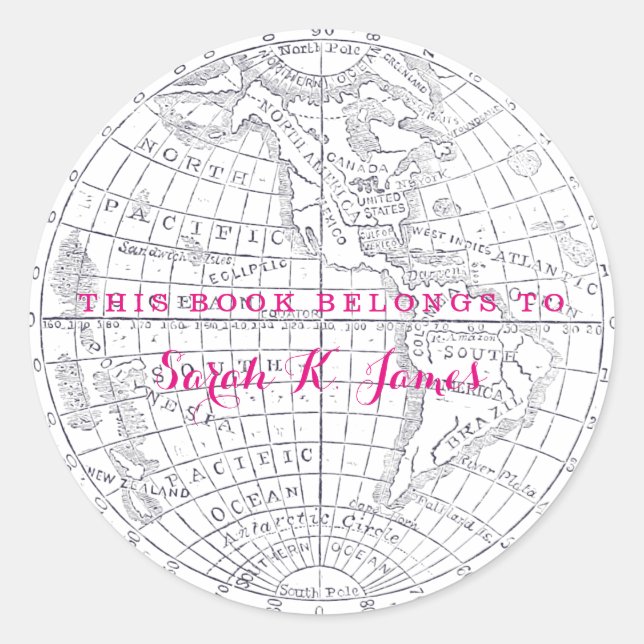 Adesivo Redondo Lands of the Western Hemisphere Full BOOKPLATE (Frente)