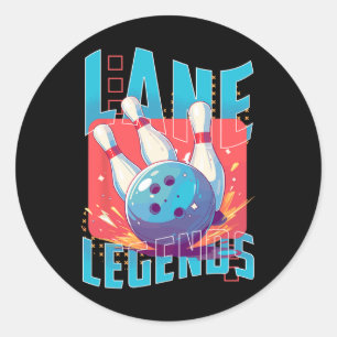 Adesivo Redondo Lane Legends Boliche