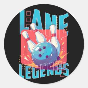 Adesivo Redondo Lane Legends Boliche