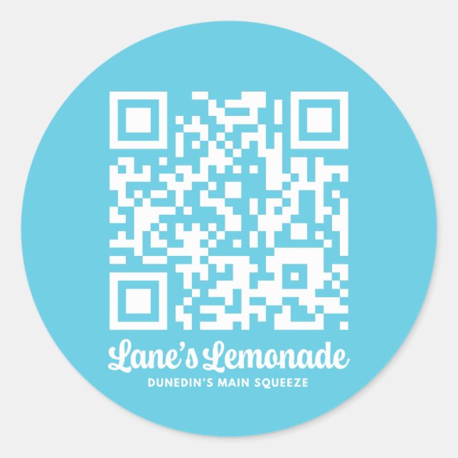 Adesivo Redondo Lane's Ducky QR (Frente)