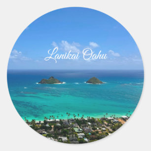 Adesivo Redondo Lanikai Oahu