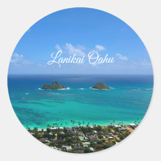 Adesivo Redondo Lanikai Oahu