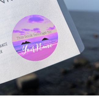Adesivo Redondo Lanikai Sunrise Book Sticker