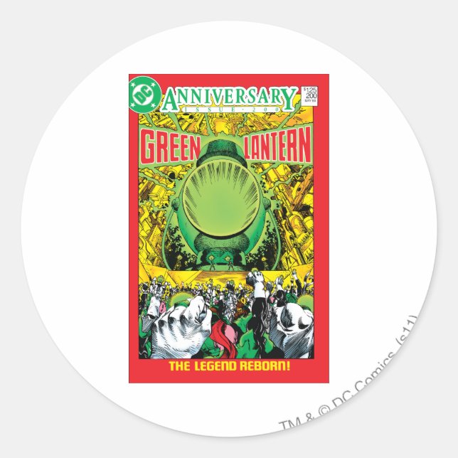 Adesivo Redondo Lanterna Verde - A Lenda Renascida (Frente)