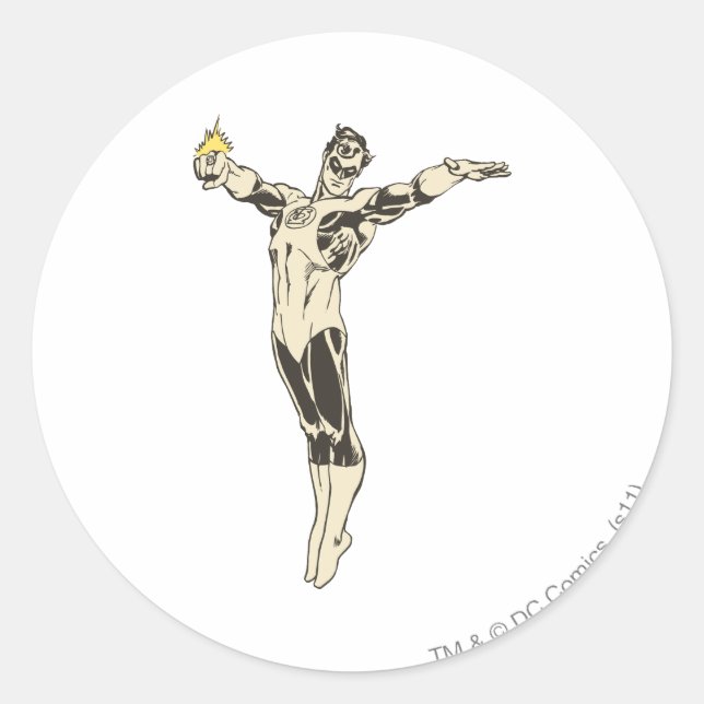 Adesivo Redondo Lanterna Verde Poses (Frente)