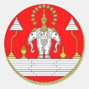 Adesivo Redondo LAO ELEFHANTS Stickers