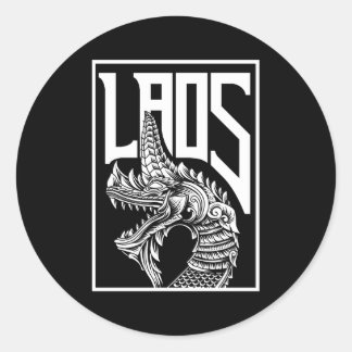 Adesivo Redondo Laos Naga Payanak Dragão do Mar
