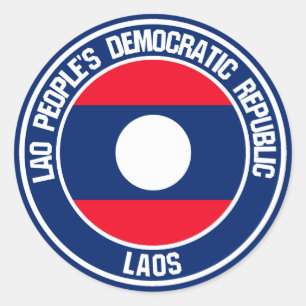 Adesivo Redondo Laos Round Emblem