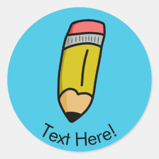 Adesivo Redondo lápis de desenho animado