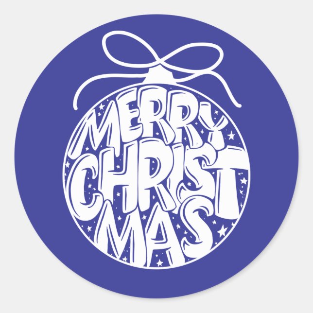 Adesivo Redondo Lapis Feliz Natal Feriado (Frente)