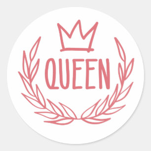 Adesivo Redondo Laptop da Rainha Crown