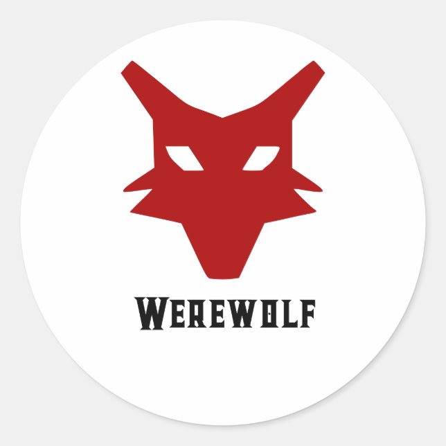 Adesivo Redondo Laptop Werewolf (Frente)