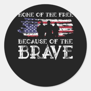 Adesivo Redondo Lar dos Libertados por causa do Ame Militar Corajo